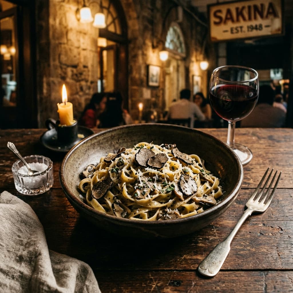 Truffle Mushroom Cream Pasta